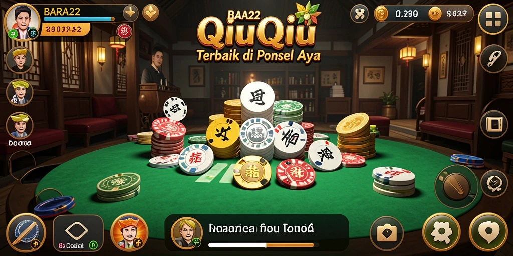 Screenshot utama BARA22 menampilkan aksi seru permainan QiuQiu.
