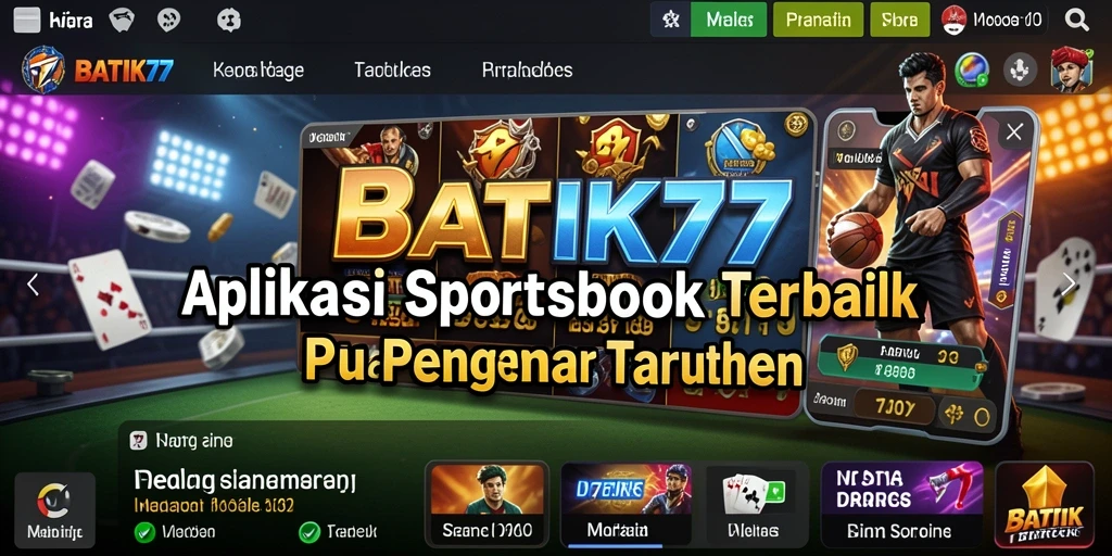 Tampilan antarmuka BATIK77 yang modern dan atraktif untuk taruhan olahraga.