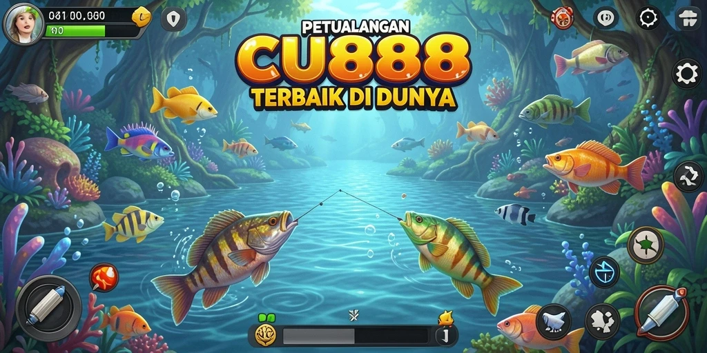 Tangkapan ikan besar dalam gameplay CU888 yang seru.