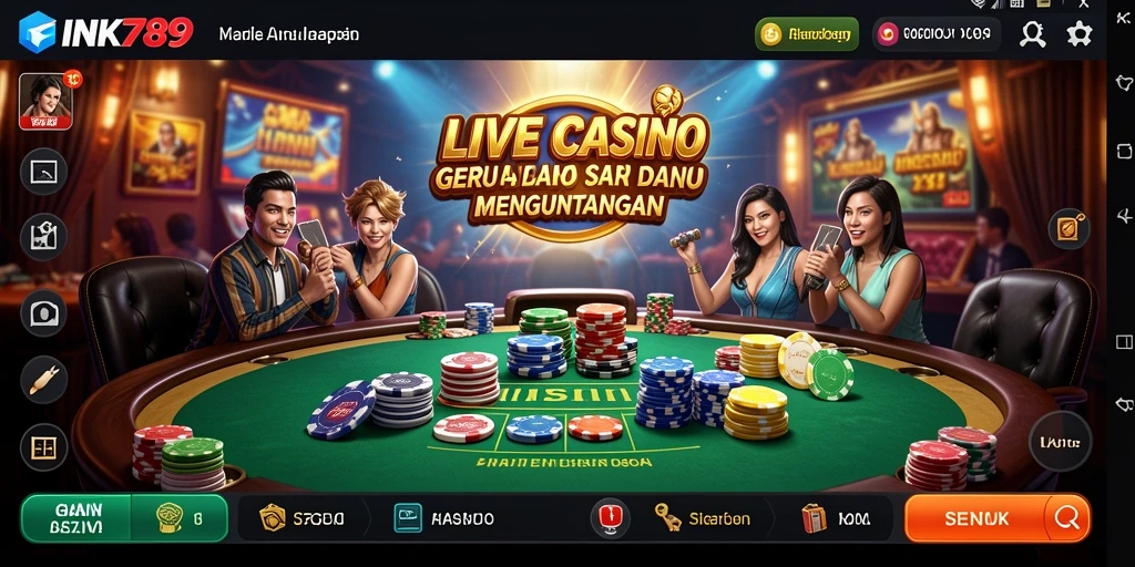 Menampilkan gameplay interaktif yang mendebarkan di INK789 Live Casino.