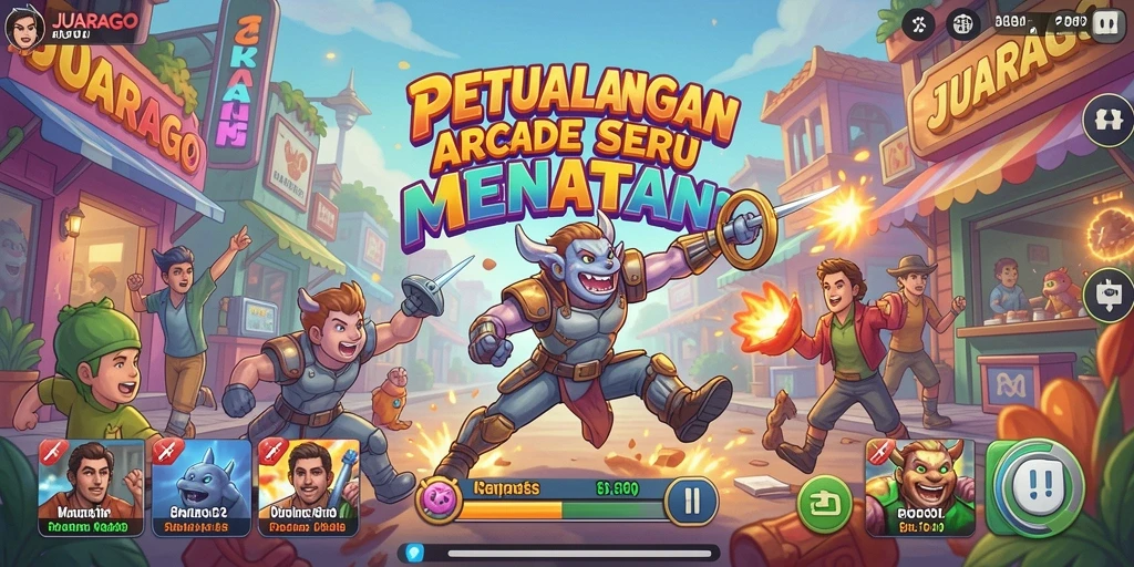 Menampilkan gameplay seru dari JUARAGO dengan tantangan Arcade.