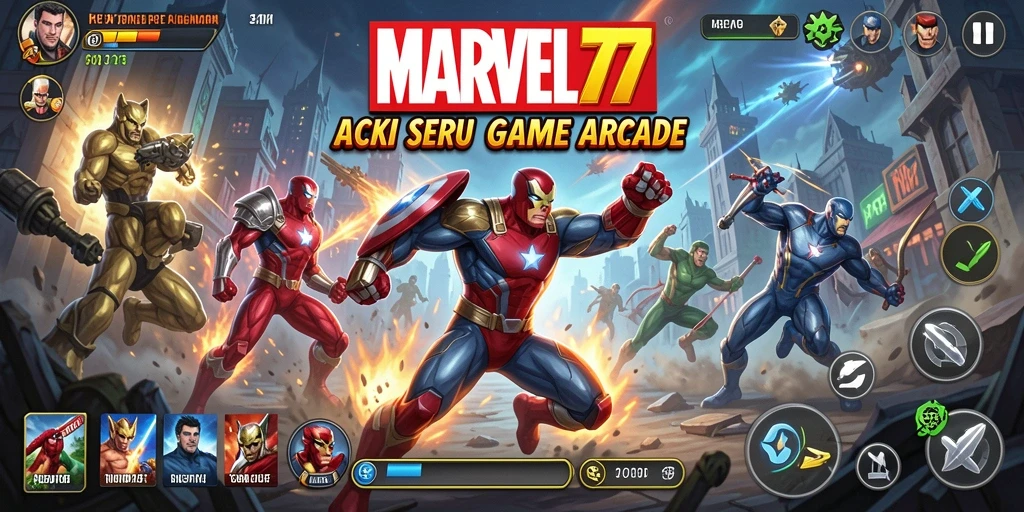 Tangkapan layar MARVEL77 menampilkan pengalaman gameplay arcade yang seru dan menegangkan.