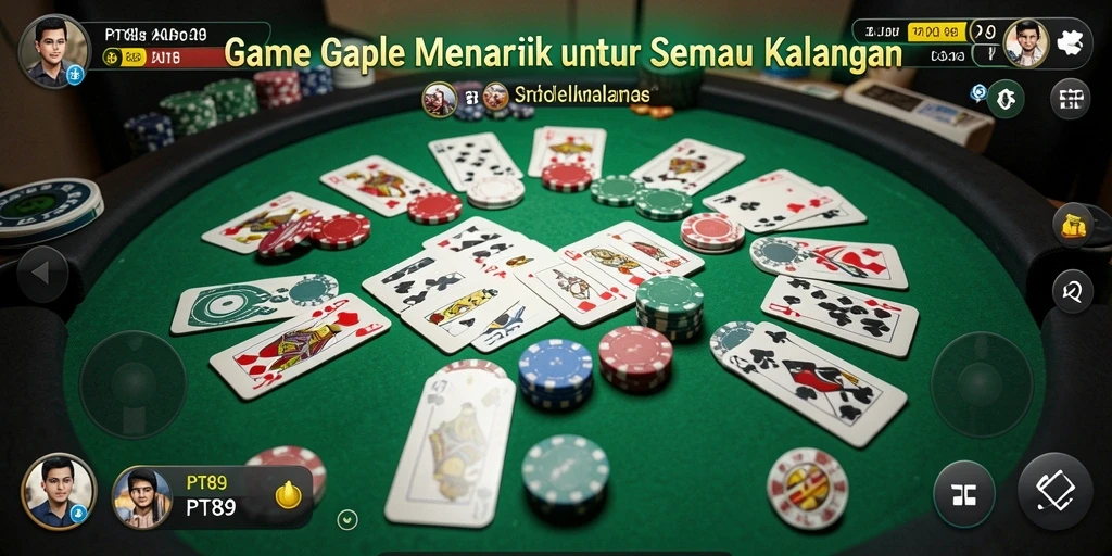 Screenshot dari gameplay Gaple yang menarik dan seru.