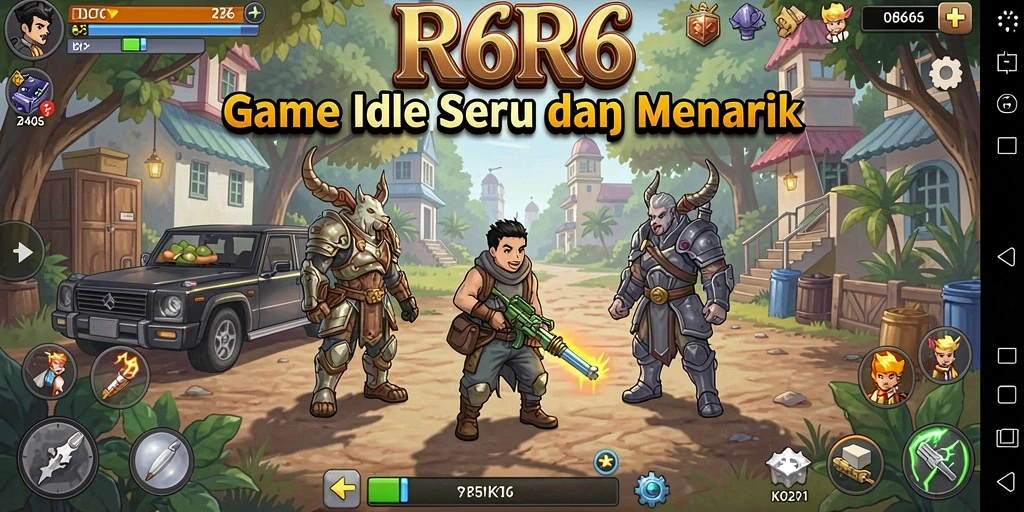Screenshot R6R6 menampilkan gameplay Idle yang menarik dan menawan.