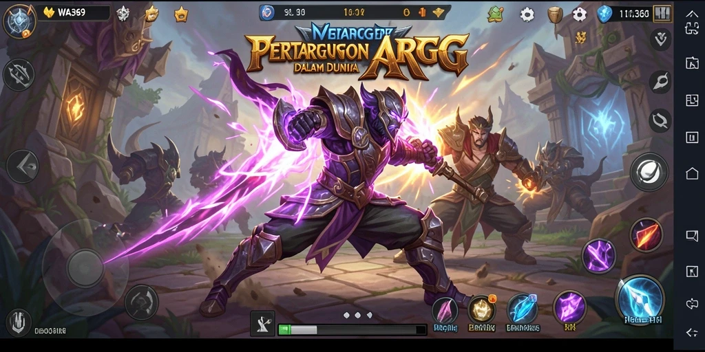 Tampilan action-packed dari gameplay ARPG WA369 yang mendebarkan.